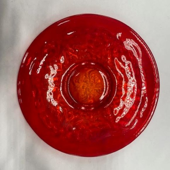 10.5” Plate Rock Crystal Red Depression Glass by MCKEE - Picture 2 of 4